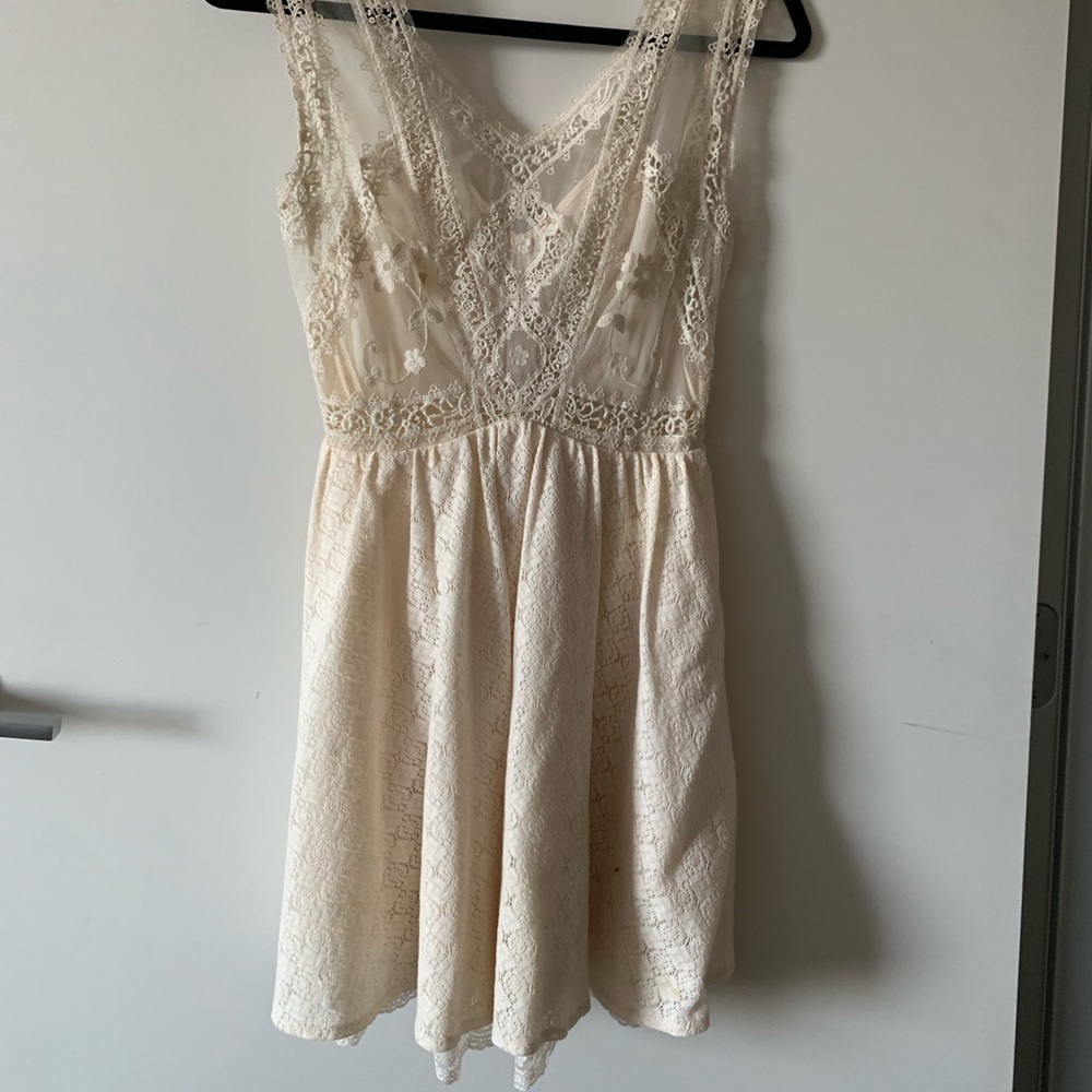 Free People Ivory Lace Dress